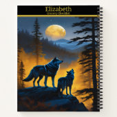 Wölfe servieren das Mondlicht in einem ruhigen Wal Notizblock (Rückseite)