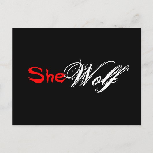 Wölfe sind für Mädchen Postkarte (Vorderseite)