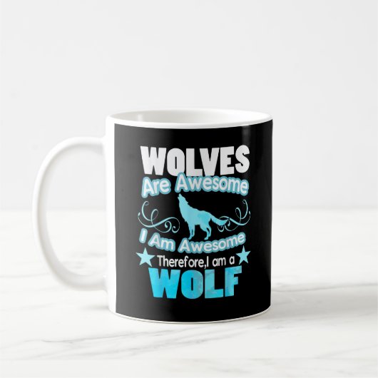 Wölfe sind Phantastisch, ich bin Phantastisch Funn Kaffeetasse (Links)