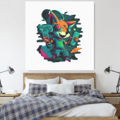 Wölfe spielen leinwanddruck (Insitu (Schlafzimmer))