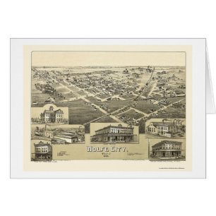 Wolfe-Stadt, TX panoramische Karte - 1891