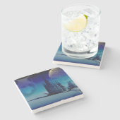 Wölfe Steinuntersetzer (Seitenansicht)