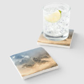 Wölfe Steinuntersetzer (Seitenansicht)