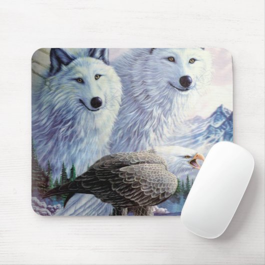 Wölfe und Adler Mousepad (Mit Mouse)