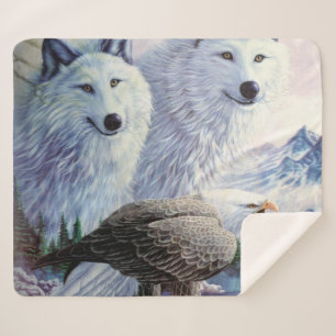 Wölfe und Adler Sherpadecke