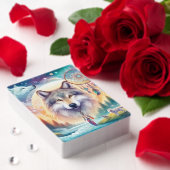 Wölfe und Dreamcatcher-Foto Spielkarten (Insitu (Valentinstag))