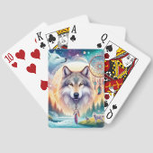Wölfe und Dreamcatcher-Foto Spielkarten (Rückseite)