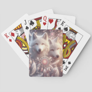 Wölfe und Dreamcatcher Spielkarten