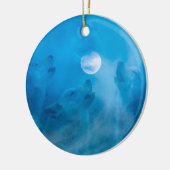 Wölfe und Mond-Indianergeschenke Keramik Ornament (Links)