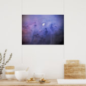 Wölfe und Mond Schöne Fantasy Wildlife Poster (Küche)