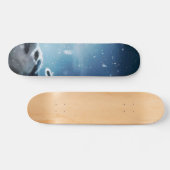 Wölfe und Mond Skateboard (Horizontal)