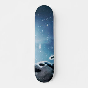 Wölfe und Mond Skateboard