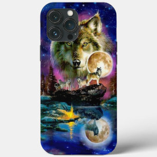 Wölfe und Moon Case-Mate iPhone Case