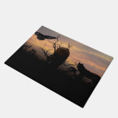 Wölfe und Raven Fußmatte (Schrägansicht)