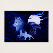 Wölfe und Raven mit Vollmond (Vorderseite)