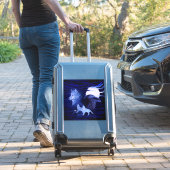 Wölfe und Raven mit Vollmond Aufkleber (Koffer Insitu)