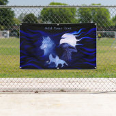 Wölfe und Raven mit Vollmond Banner (Insitu)