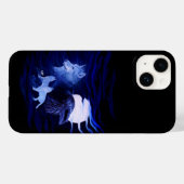 Wölfe und Raven mit Vollmond Case-Mate iPhone Hülle (Rückseite (Horizontal))