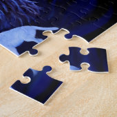 Wölfe und Raven mit Vollmond Puzzle (Seite)