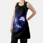 Wölfe und Raven mit Vollmond Schürze (InSitu)