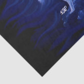 Wölfe und Raven mit Vollmond Seidenpapier (Detail)