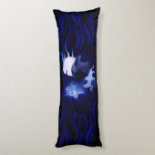 Wölfe und Raven mit Vollmond Seitenschläferkissen (Rückseite (Vertikal))