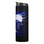 Wölfe und Raven mit Vollmond Thermosbecher (Nach rechts gedreht)