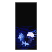 Wölfe und Raven mit Vollmond Werbekarte (Vorne)