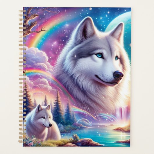 Wölfe und Regenbogen Planer (Vorderseite)
