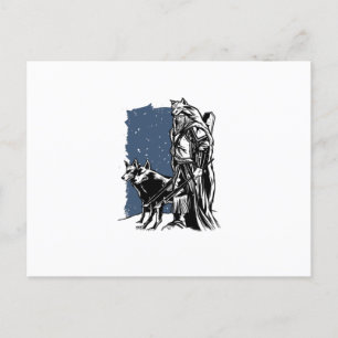 Wölfe und Wölfe Postkarte