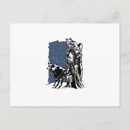 Wölfe und Wölfe Postkarte (Vorderseite)