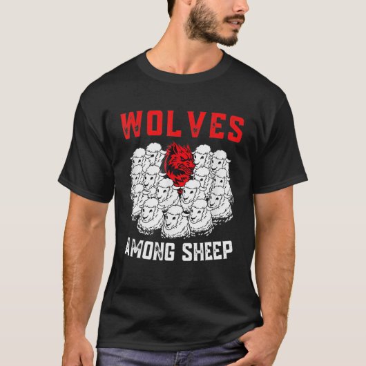 Wölfe unter Schafen, die ich Geboren als Schafwolf T-Shirt (Vorderseite)