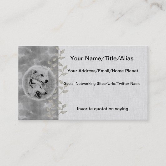 Wölfe Visitenkarte (Vorderseite)