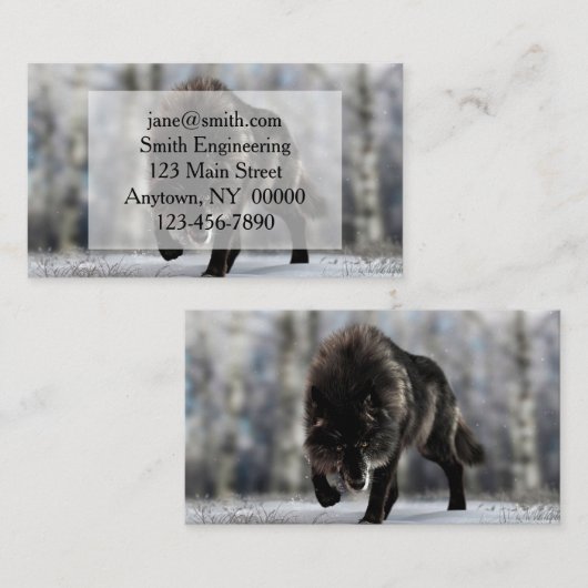 Wölfe Visitenkarte (Vorne/Hinten)