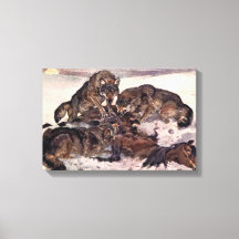 Wölfe von Winifred Austen, Vintage Wildtiere