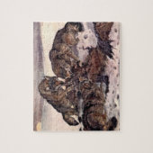 Wölfe von Winifred Austen, Vintage Wildtiere Puzzle (Vertikal)