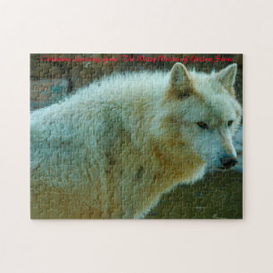 Wölfe von Yellowstone. Weihnachtsgrüße Puzzle
