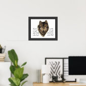 Wölfe, Watercolor Wolf & Pack Zitat, Natur Poster (Heimbüro)
