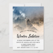 Wölfe Winter Solstice Feier Einladung (Vorderseite)