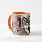 Wölfe Wolf Tiere Wild Natur Wald Tasse (Vorderseite Links)
