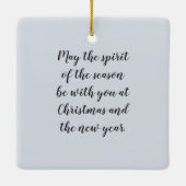 Wölfe zu Weihnachten ein Winter Wonderland Ornamen Keramikornament (Rückseite)