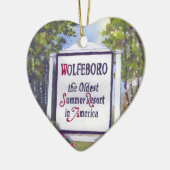 Wolfeboro NH Herz-Form-Verzierung Keramik Ornament (Links)