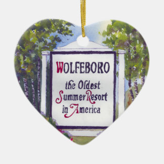 Wolfeboro NH Welcome Sign Keramik Ornament