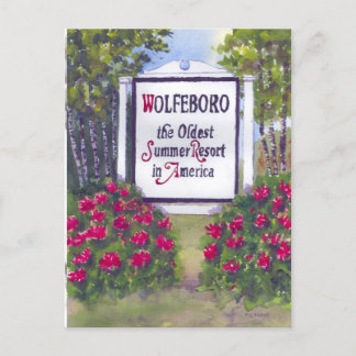 Wolfeboro Welcome Sign Postkarte