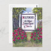 Wolfeboro Welcome Sign Postkarte (Vorne/Hinten)