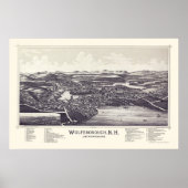 Wolfeborough, NH (Wolfeboro) Panoramakarte - 1889 Poster (Vorne)