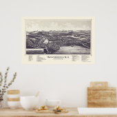 Wolfeborough, NH (Wolfeboro) Panoramakarte - 1889 Poster (Küche)