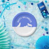 Wolfen im Schnee, glückliches Halloween Pappteller (Party)