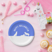 Wolfen im Schnee, glückliches Halloween Pappteller (Party)