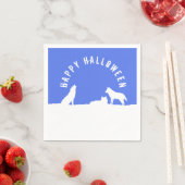 Wolfen im Schnee, glückliches Halloween Serviette (Beispiel)